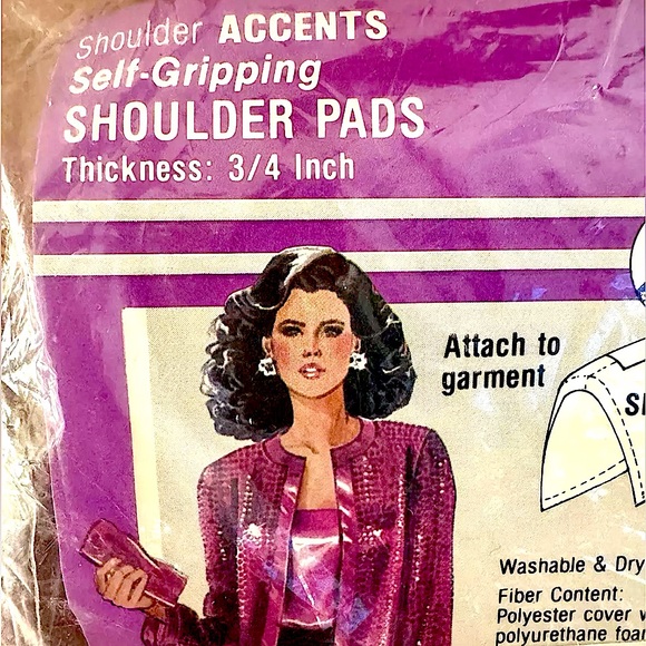 💜SIMPLICITY💜 VTG SELF-GRIPPING 3/4”THICK FOAM Shoulder Pads NIP - Picture 8 of 8